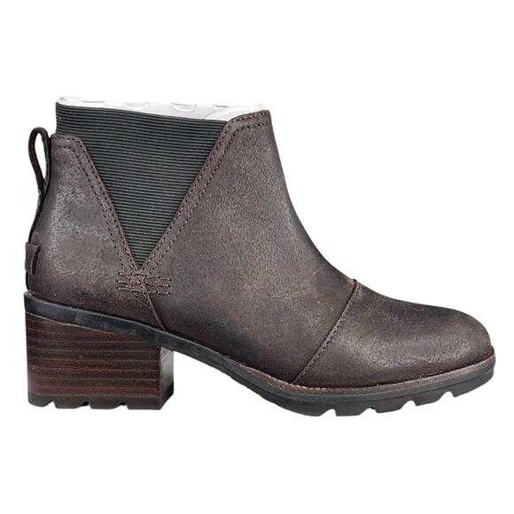 Sorel Women’s Cate Brown Leather Pull On Chelsea Boot Size US 6 - Picture 1 of 11
